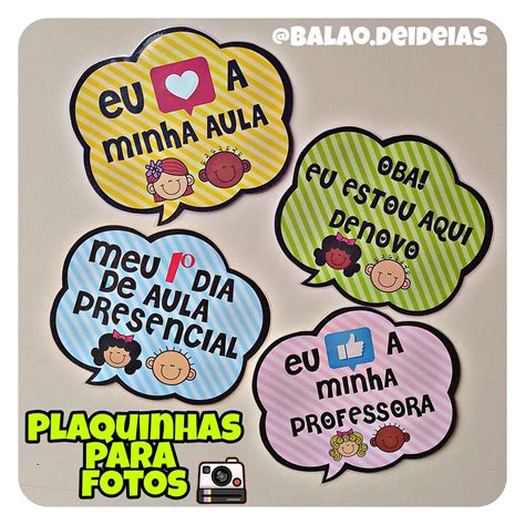 PLAQUINHAS PARA FOTOS Balão de Ideias