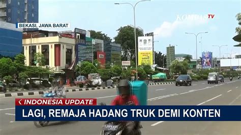 Remaja Di Bekasi Nekat Hadang Truk Demi Konten Video Dailymotion