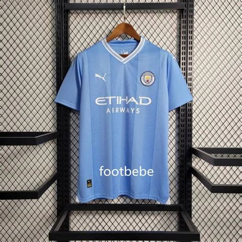 Manchester City Trikot 2023 2024 Heim Blau Footbebede