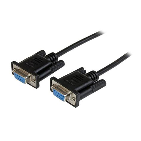 StarTech Câble null modem série DB9 RS232 F F 2 m Noir