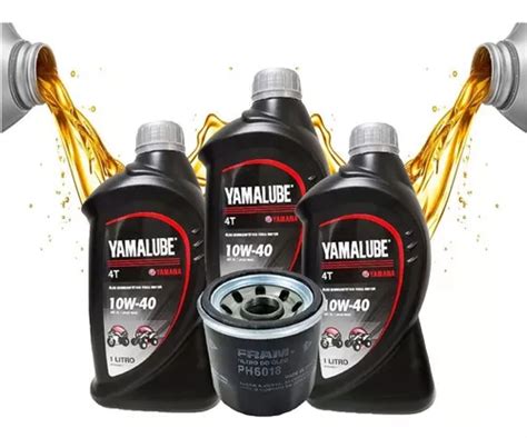 Kit Troca De Oleo E Filtro Yamalube 10w40 Mt 03 Mt 07 R3 Xj6 Frete grátis