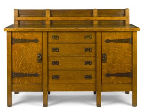 A Gustav Stickley Oak Sideboard Circa 1904 Model 817 Craftsman Style