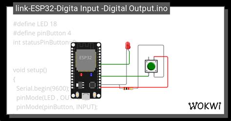 Link ESP32 Digita Input Digital Output Ino Wokwi ESP32 STM32