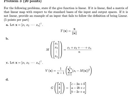 Solved Problem 3 20 Points For The Following Problems