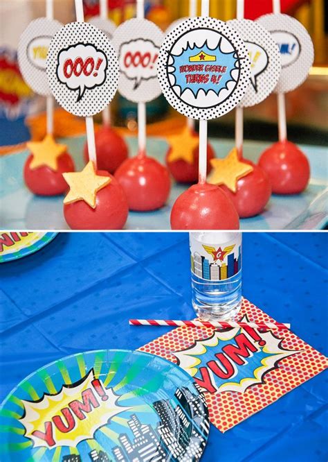 Comic Inspired Wonder Woman Dessert Table // Hostess with the Mostess®