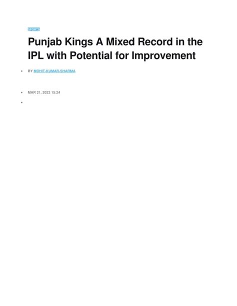 PPT - punjab kings PowerPoint Presentation, free download - ID:12056943