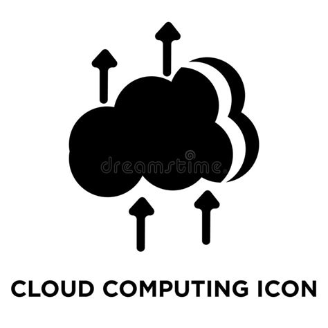 Vector Computacional Del Icono De La Nube Aislado En El Fondo Blanco