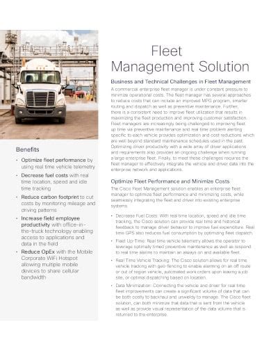 10 Fleet Management Templates In PDF MS Word Free Premium Templates