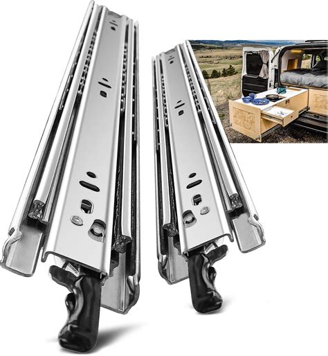 AOLISHENG Heavy Duty Drawer Runners With Lock Strong Locking Drawer