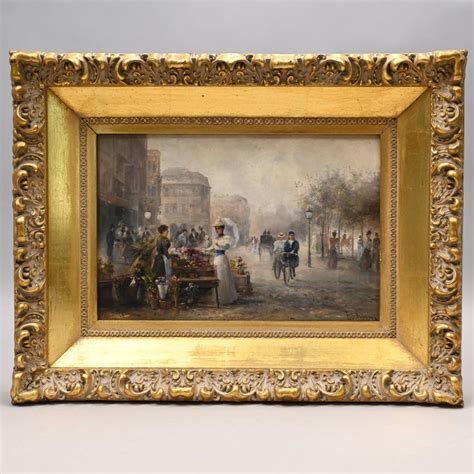 Sold At Auction Emil Barbarini Emil Barbarini Flower Market
