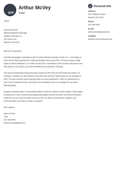 How To Write A Formal Cover Letter Examples Format Guide