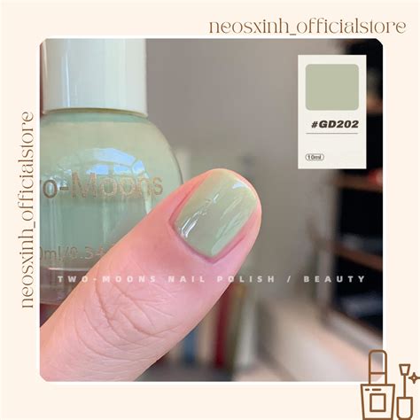 Sơn Móng Tay Tự Khô Màu Đỏ Nude Hồng Tự Nhiên Xanh Pastel Two Moons 10ml Neosxinh Nails