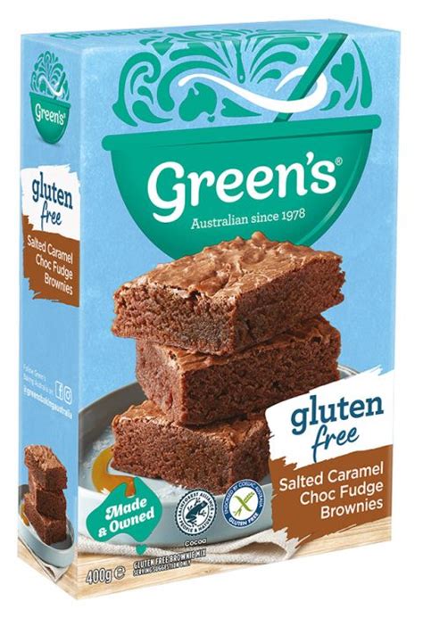 Greens Gluten Free Salted Caramel Choc Fudge Brownies Green S Baking