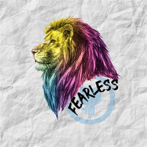 Fearless Lion Multi Color Cute PNG Digital Design Etsy