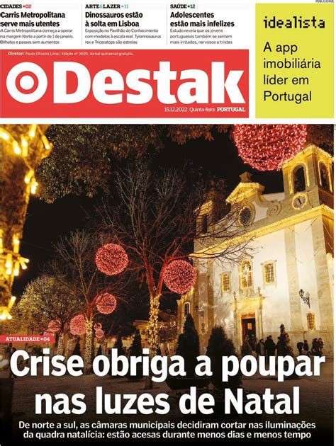 Capa Jornal Destak Dezembro Capasjornais Pt