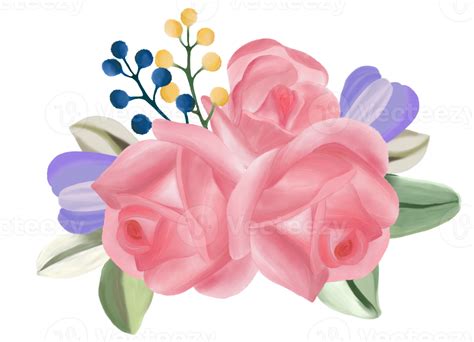 Rose Flower Bouquet Watercolor 10260242 Png