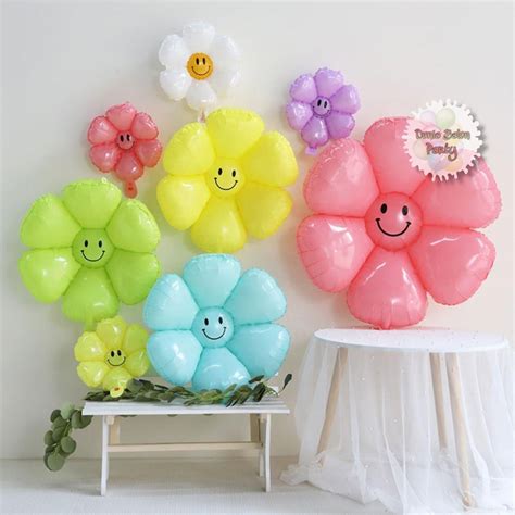 Jual Balon Foil Bunga Matahari Balon Bunga Daisy Sunflower Smile