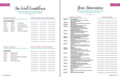 Quinceanera Program Template Free