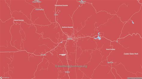 Custer, SD Political Map – Democrat & Republican Areas in Custer ...