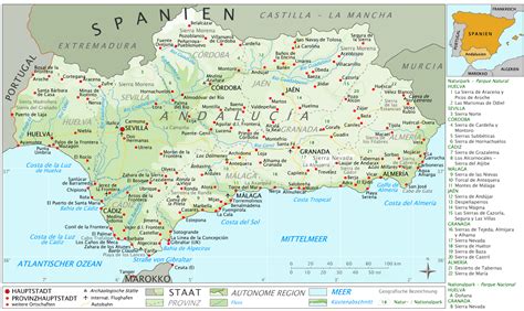 Andalusien Weltkarte