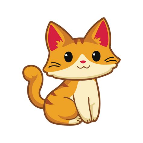 Illustration Of Cute Colored Cat Cat Cartoon Image In Eps Format