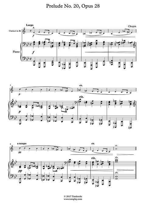 Prelude No 20 In C Minor Opus 28 Accompaniment Part Chopin
