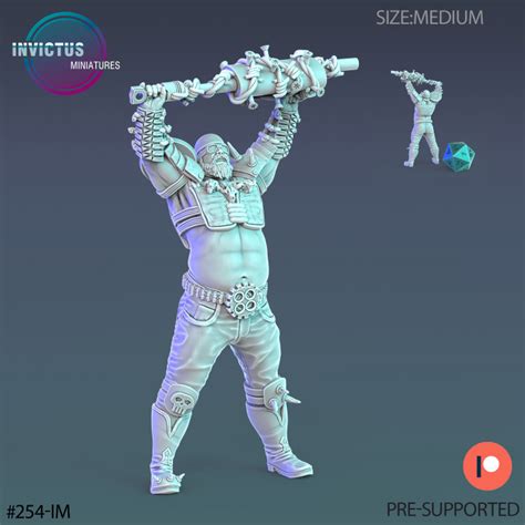 3d Printable Mad Leader Team Space Warrior Male Alien Villager