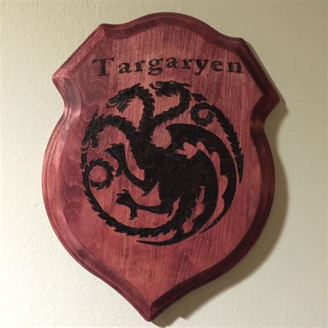Targaryen Shield Woodburn Targaryen Wood Burning Shield