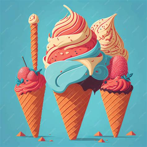 Premium Vector Ice Cream Vector Illustration White Background
