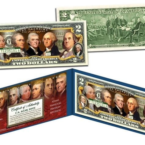 Founding Fathers Of The United States Genuine Legal Tender Two Dollar