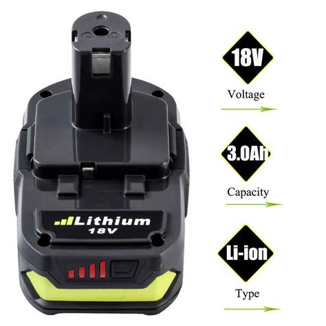 NEW For RYOBI P108 18V High Capacity 3 0Ah Battery 18 Volt Lithium Ion