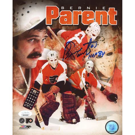 Bernie Parent Signed Flyers 8x10 Photo JSA COA Pristine Auction