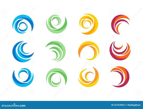 Circle Water Logo Wind Sphere Plant Leaves Wings Flame Sun