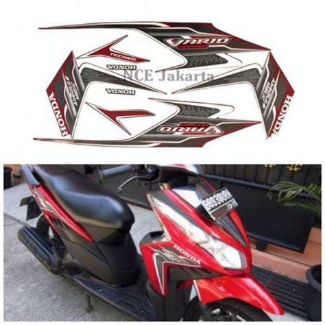 Honda Vario Techno 110 Emblem Logo Stripping Sticker Shopee Philippines