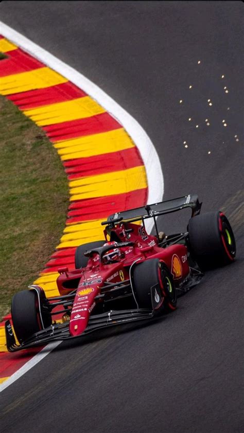 Charles Leclerc At The Belgium Gp Formula 1 Car Ferrari Racing