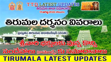 Tirumala Sarva Darshan Today Latest Update Tirumala Present