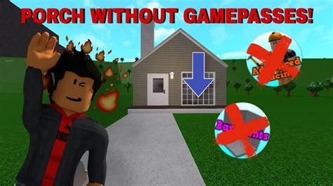 How To Make A Porch With No Gamepasses Roblox Bloxburg Youtube