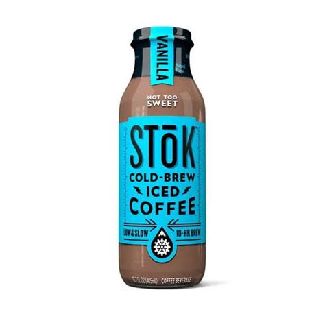 Stok Cold Brew Iced Vanilla Coffee 13 7 Oz Glass Bottles Pack Of 12