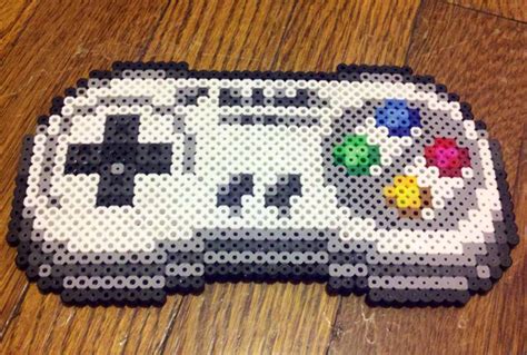 Snes Controller Perler Bead Art Hama Beads Design Perler Beads Designs