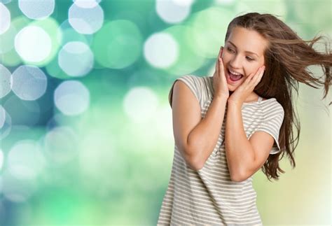 Premium Photo Excited Woman