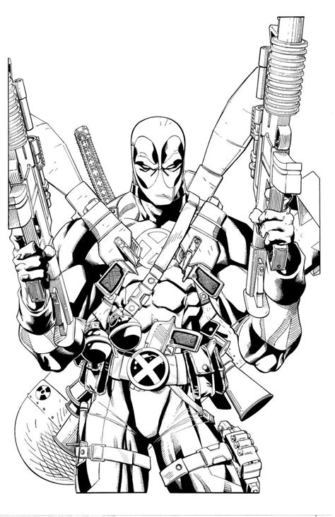 Deadpool Coloring Pages Printable Coloring Home