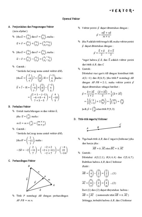 15 Materi Vektor Matematika Peminatan Kelas 10 Lengkap My Tugas Riset