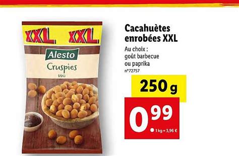 Promo Cacahuètes Enrobées Xxl Alesto chez Lidl iCatalogue fr