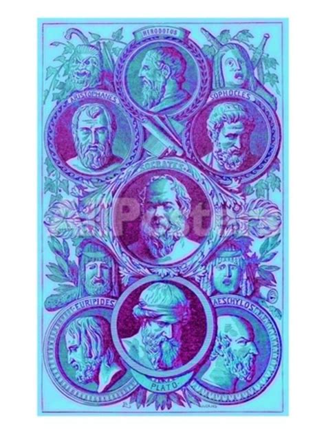 'Historians, Philosophers and Dramatists of Ancient Greece' Giclee ...