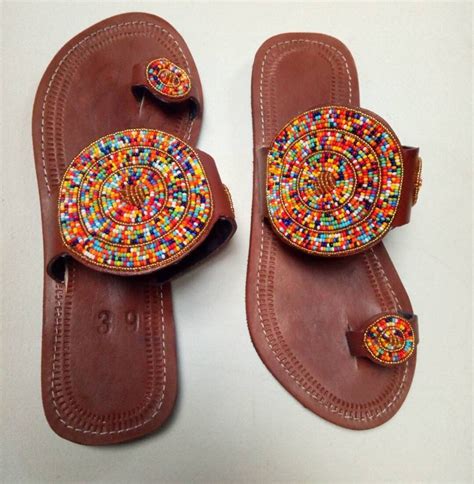 On Salebeaded Sandalssandals Women Leatherafrican Beaded Sandals