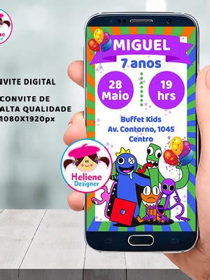 Convite Para Whatsapp Interativo Rainbow Friends Blue Compre Produtos