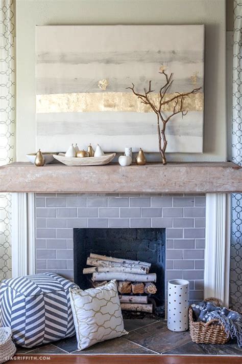 20+ Tile Fireplace With Wood Mantel