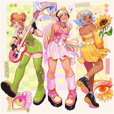 Luz Tapia Art Peach Riot Punk Fairy Series These New