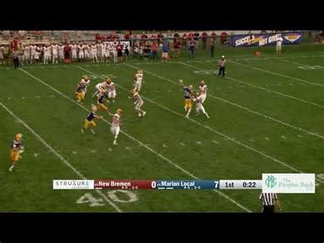 New Bremen Vs Marion Local Football 9 16 2022 YouTube