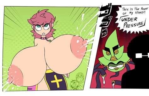 Rule 34 1girls 3boys Breast Expansion Breast Milk Comic Gigantic Breasts Guido Mista Huge